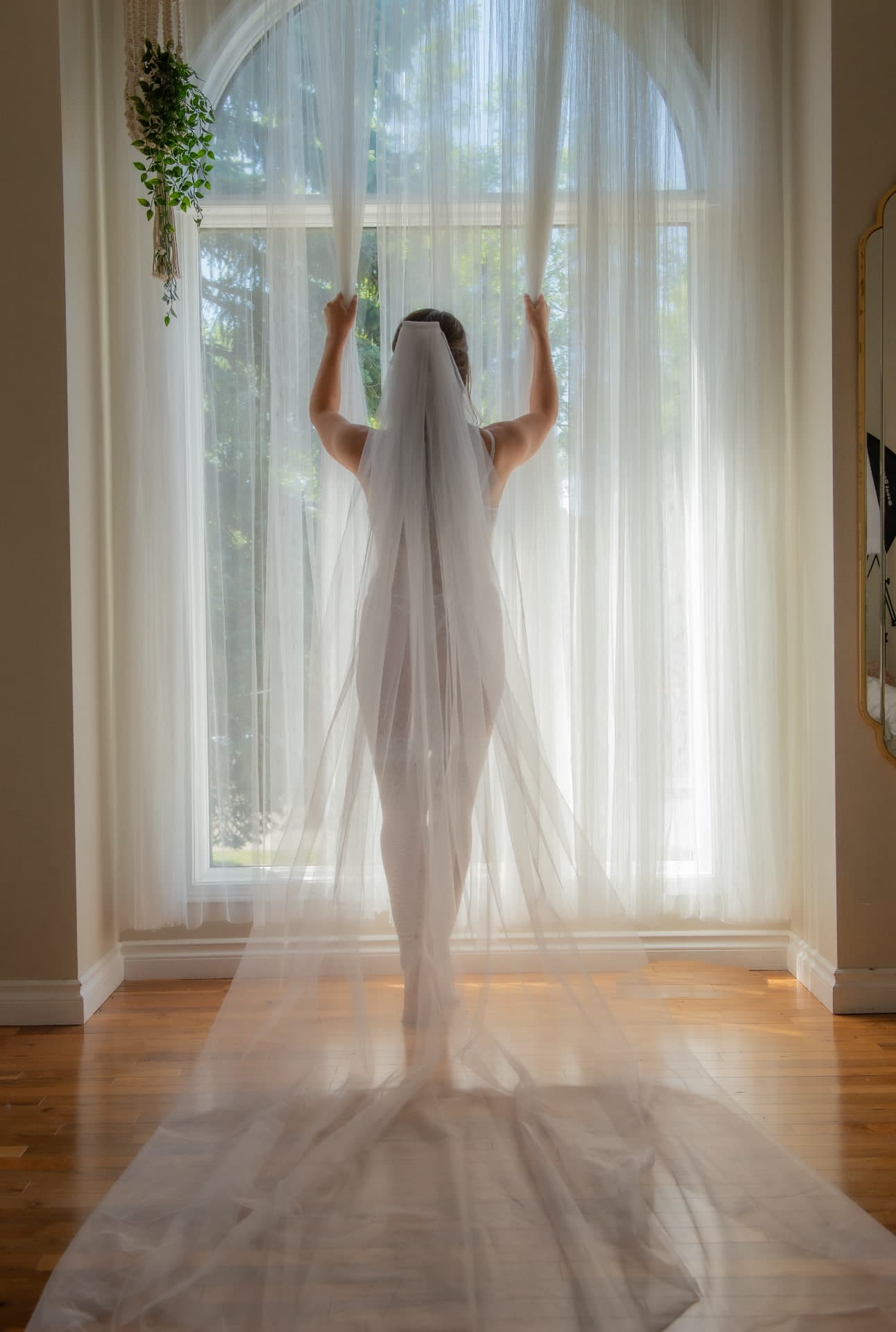 Romantic bridal session capturing feminine beauty and confidence - Bridal Boudoir Edmonton by Touchless Photography